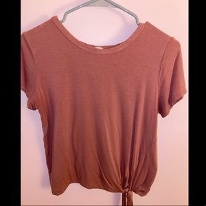 Olivia Rae tie front top!